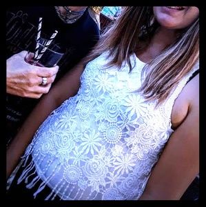 White crochet top